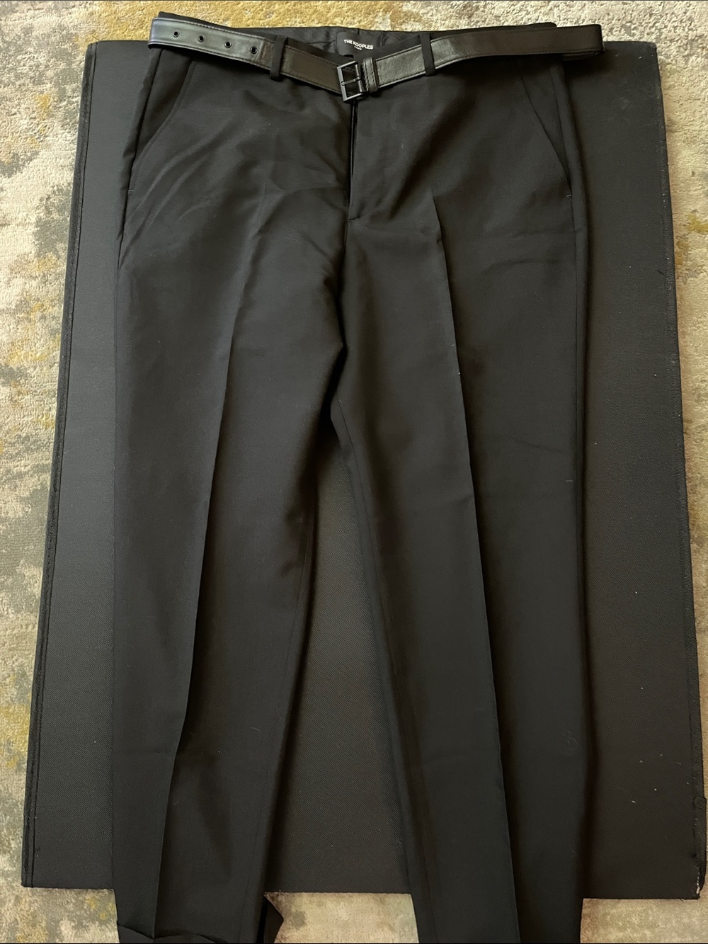 The Kooples Classic Black Dress Pants with Belt 34x27 NEW